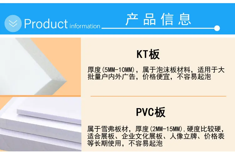 KT板与PVC发泡板的区别有什么不同